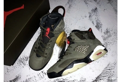 Hyperoad - TRAVIS SCOTT OLIVE MEDIUM JORDAN AIR 6 0929